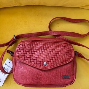 NWT Roxy Burgundy leather crossbody bag
